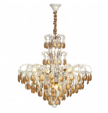 Хрустальная цепочная люстра SD-5087-5 WH+GD