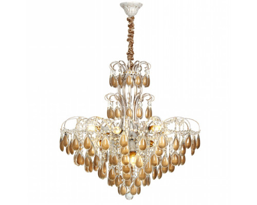 Хрустальная цепочная люстра SD-5087-5 WH+GD