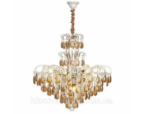 Хрустальная  цепочная люстра SD-5087-6+3 WH+GD