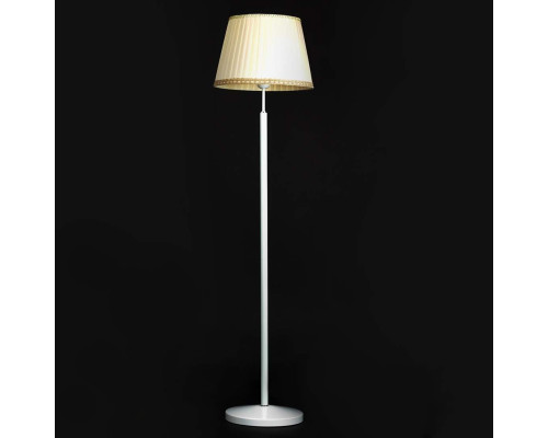Торшер металлический одноламповый, с тканевым абажуром SWT-3510-BASE+SHADE WT