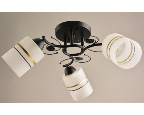 Потолочная люстра на три плафона SH-4640-3 BK