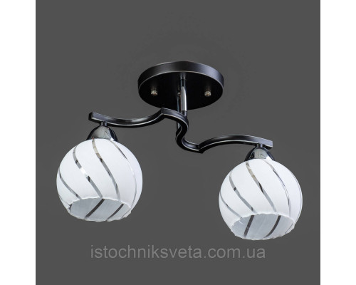 Люстра потолочная на два плафона SH-6959-2 BK+CR