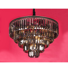 Цепочная хрустальная люстра SD-8609-18B MBK+GD