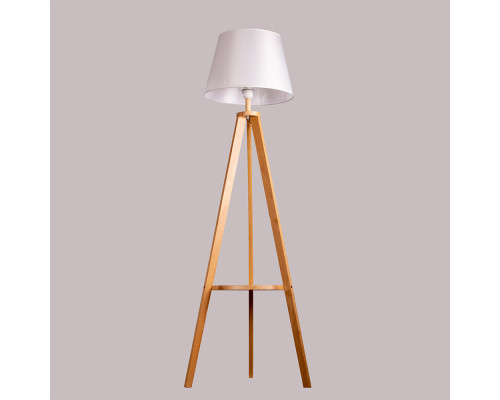 Торшер деревянный , с тканевым абажуром SWT3911-BASE+SHADE WH