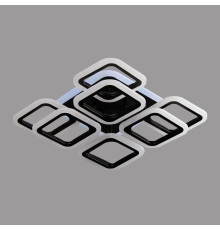 Люстра  светодиодная квадратная с RGB подсветкой и пультом управления SL-5342-4+4C BK+RGB