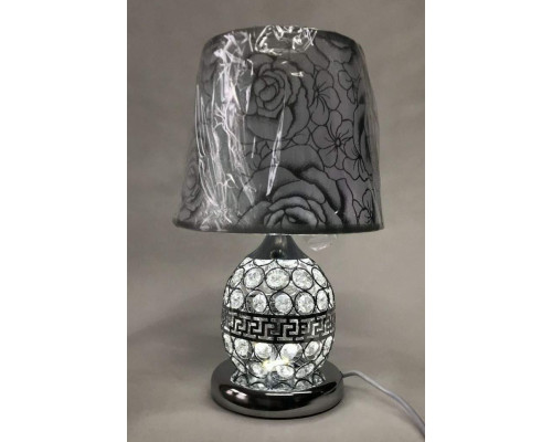 Настольная лампа декоративная с абажуром и подсветкой LED SG-TL007-1T CH+ZZ+SHADE