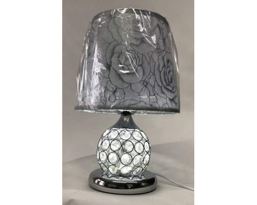 Настольная лампа декоративная в цвете хром с подсветкой LED SG-TL014-1T CH+ZZ+SHADE
