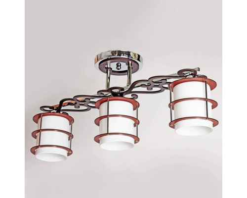 Потолочная люстра на три плафона, светильник SH-1166-3 CR