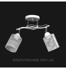 Потолочная люстра на два поворотных плафона SC-6010-2 WH+CR