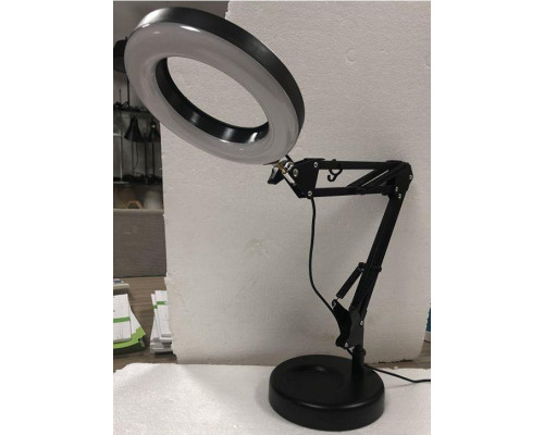 Настольная LED лампа кольцевая черная SWT-2065