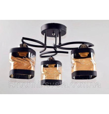 Люстра потолочная на три плафона SC-5676-3A BK+CR