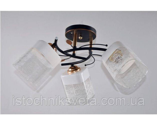 Люстра потолочная на три плафона SC-5738-3 BK+FG
