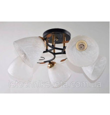 Потолочная люстра на пять плафонов SC-5740-5A BK+FG