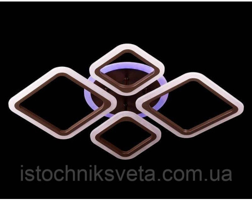 Люстра светодиодная с RGB подсветкой и пультом управления SL-5331-2+2 COFFE+RGB