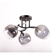Потолочная люстра на три плафона SR-C1037-3 BK+CH