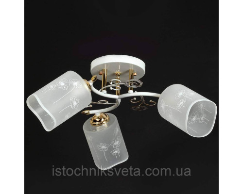 Люстра потолочная на три плафона, потолочный светильник SH-6873-3A WT