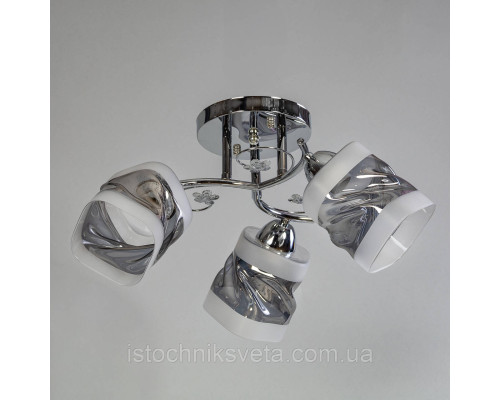 Потолочная люстра на три плафона SH-4628-3C CR