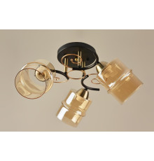 Люстра потолочная на три плафона SH-7703-3 BK+AB