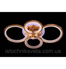 Потолочная светодиодная люстра с подсветкой RGB на пульте управления SL-5332-2+2 FG+RGB