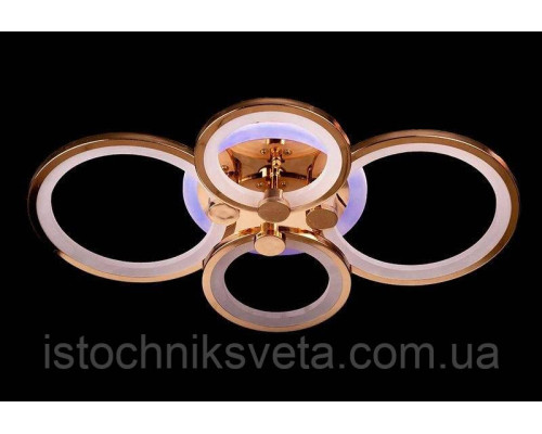 Потолочная светодиодная люстра с подсветкой RGB на пульте управления SL-5332-2+2 FG+RGB