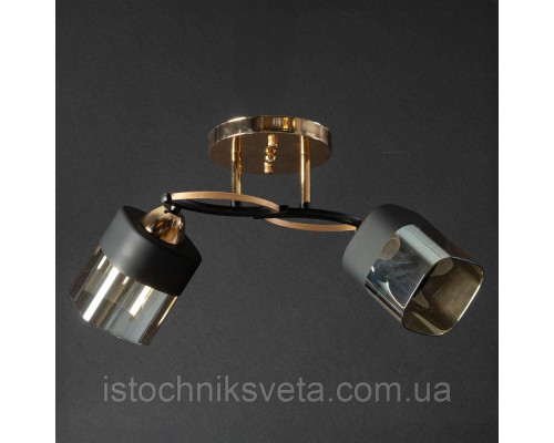 Люстра потолочная на два плафона SH-7570-2 FG+BK