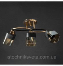 Потолочная люстра на три плафона SH-7570-3 FG+BK
