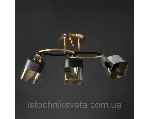 Потолочная люстра на три плафона SH-7570-3 FG+BK