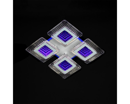 Светодиодная люстра с RGB подсветкой на пульте управления SC-3517-4C WH