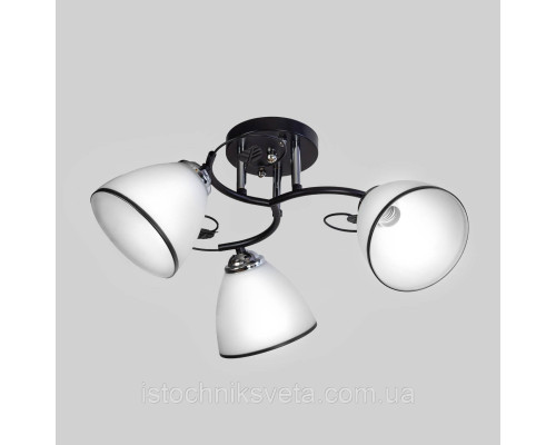 Потолочная люстра на три плафона SC-10138-3 CR+BK