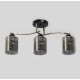 Потолочная люстра на три плафона SC-9071-3 BK+CR