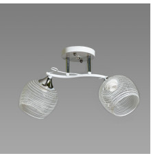 Потолочная люстра на два плафона  белая SC-W3048-2 WH+CR