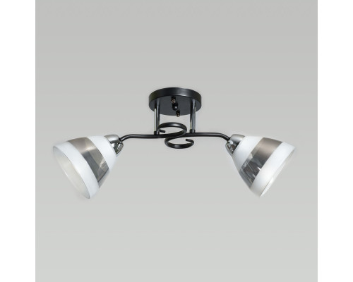 Потолочная люстра на два плафона SC-9135-2 CR+BK