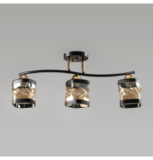 Потолочная люстра на три плафона SC-W3035-3 BK+FG