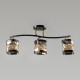 Потолочная люстра на три плафона SC-W3035-3 BK+FG
