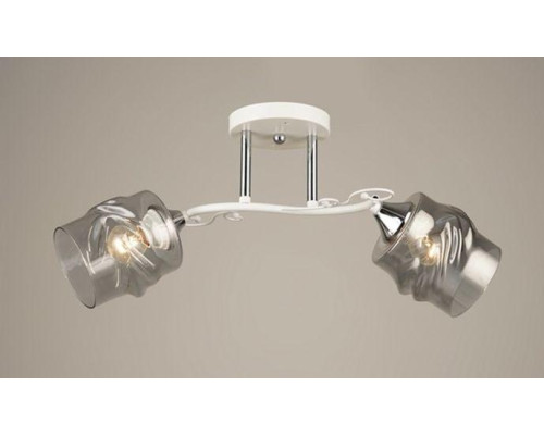Люстра потолочная на два плафона, светильник SC-W3051-2 WH+CR
