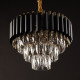 Стильная цепочная хрустальная люстра SZ-00217-400 BK+FGD+WT