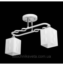 Потолочная люстра белая на два плафона, светильник SR-N4869-2 WT+CH