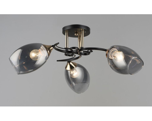 Потолочная люстра на три плафона, светильник SR-N4992-3 COFFEE-FGD