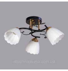 Люстра потолочная на три плафона, светильник SC-10134A-3 BK+FG