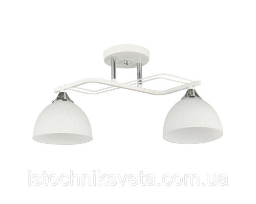 Люстра потолочная на два плафона, светильник SC-6204-2 WH+CR