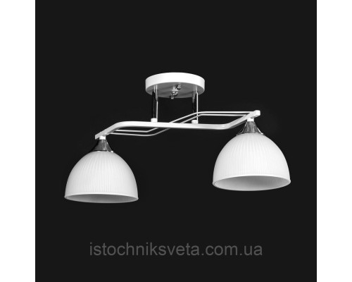 Люстра потолочная на два плафона, светильник SC-6204-2 WH+CR