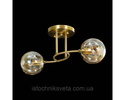 Потолочная люстра на два плафона, светильник SH-8067-2 COPPER