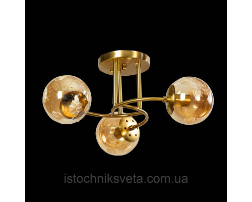 Потолочная люстра на три плафона, светильник SH-8067-3 COPPER