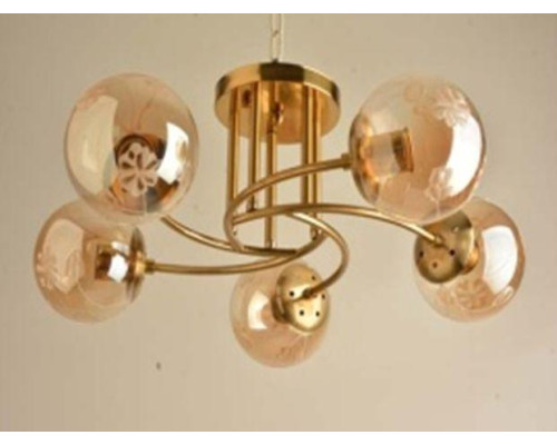 Потолочная люстра на пять плафонов, светильник SH-8067-5 COPPER