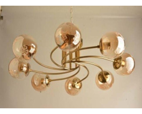 Потолочная люстра на восемь плафонов, светильник SH-8067-8 COPPER