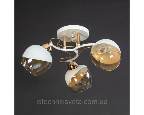 Люстра потолочная на три плафона, светильник SH-8087-3A WT+FG