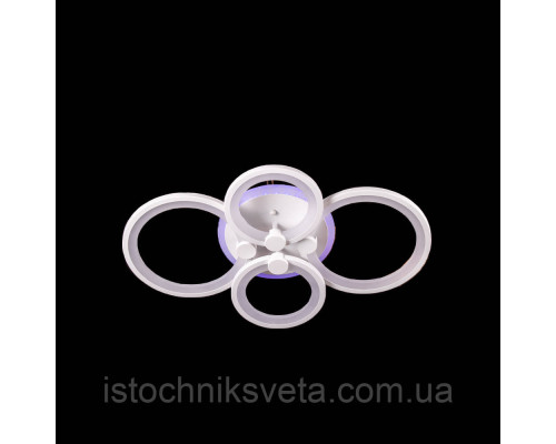 Люстра светодиодная кольцами с RGB подсветкой на пульте управления SY-5332-2+2 WT+RGB