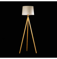 Торшер деревянный , с тканевым абажуром TY-3014 BRASS A+B SHADE