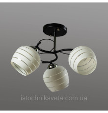 Люстра-светильник потолочная на три плафона SW-509-3 CR+BK