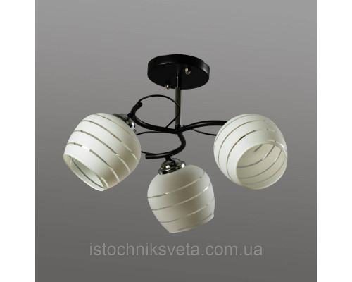 Люстра-светильник потолочная на три плафона SW-509-3 CR+BK